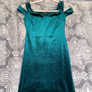 Velvet green dress